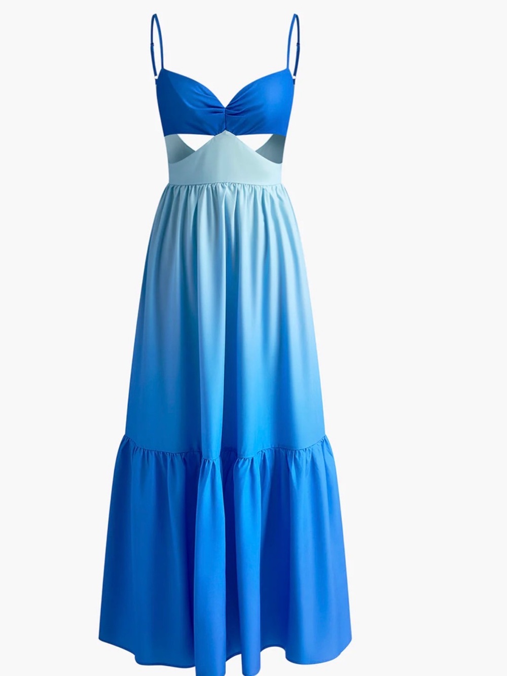 Commense . 
Backless Cutout Cami Long Dress